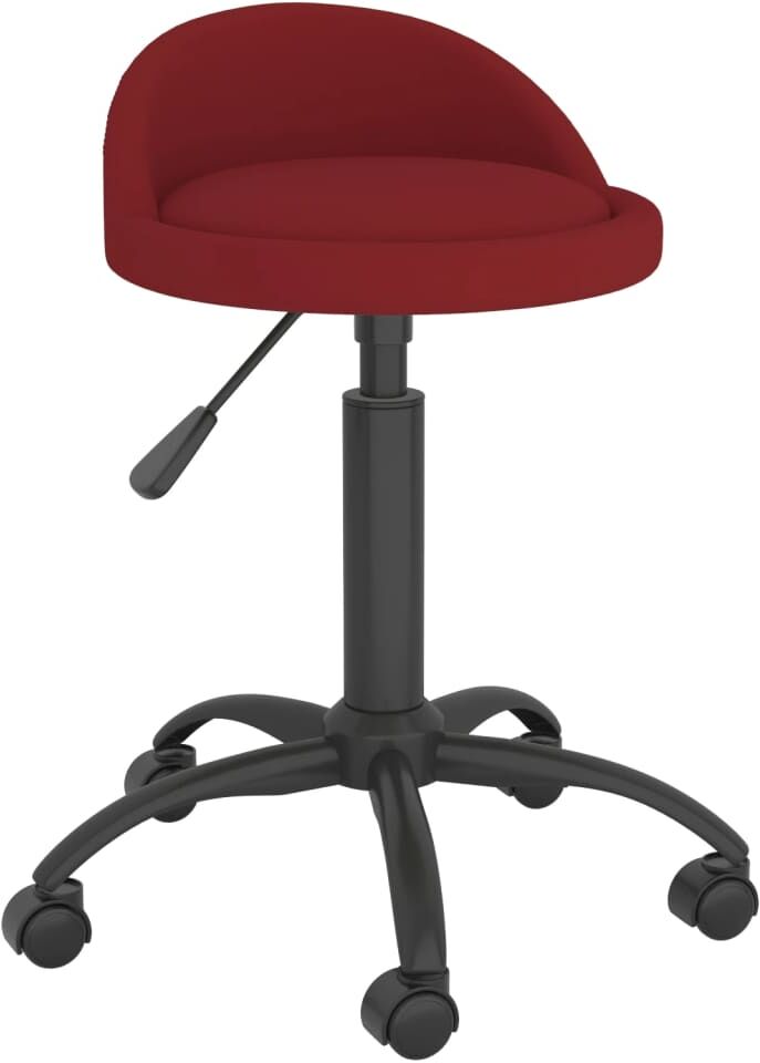 vidaXL Tabouret de massage Rouge bordeaux Velours