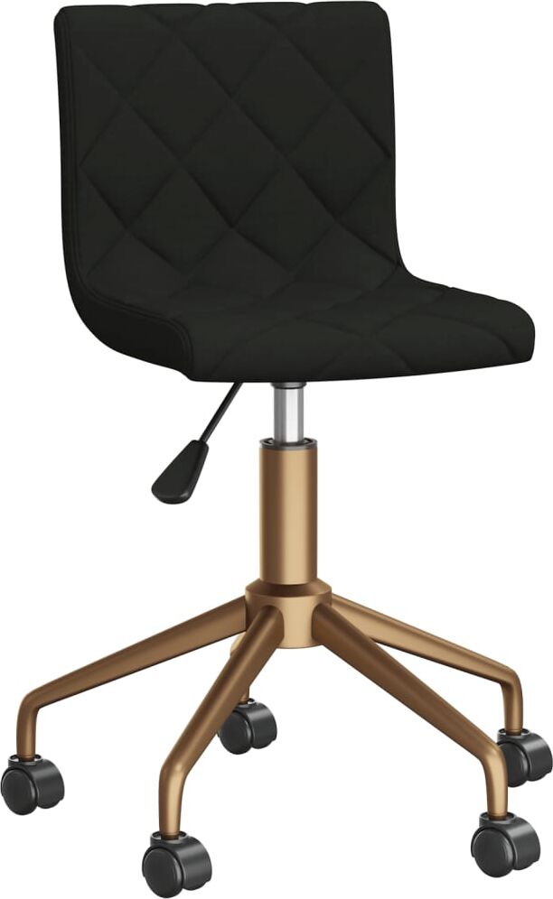 vidaXL Chaise pivotante de bureau Noir Velours