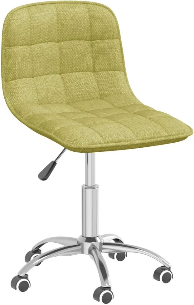 vidaXL Chaise pivotante de bureau Vert Tissu