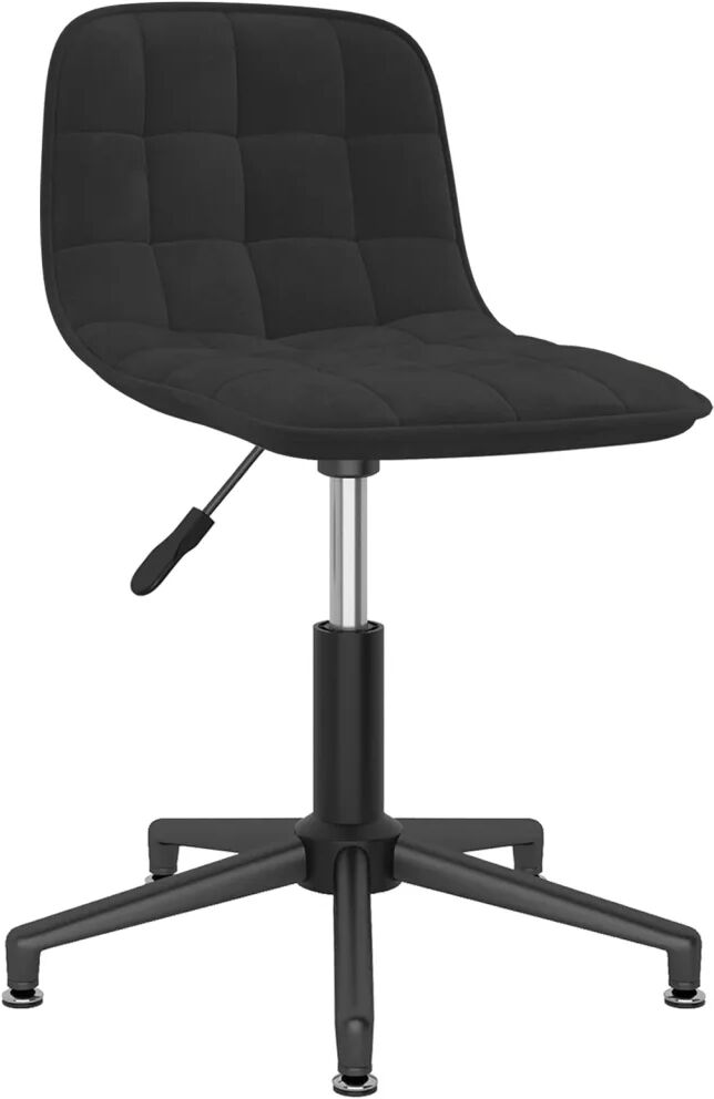 vidaXL Chaise pivotante de bureau Noir Velours