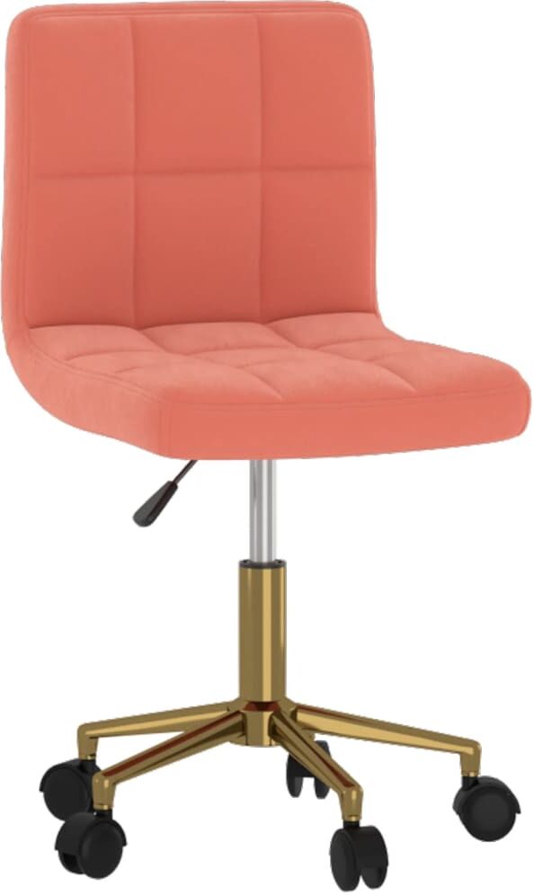 vidaXL Chaise pivotante de bureau Rose Velours