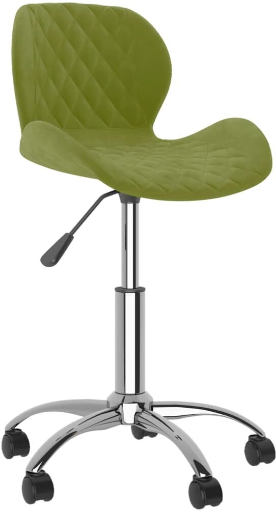 vidaXL Chaise pivotante de bureau Vert clair Velours