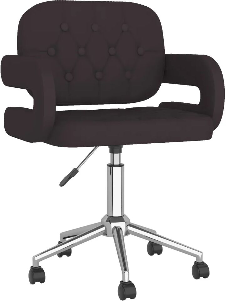 vidaXL Chaise de bureau pivotante Noir Similicuir