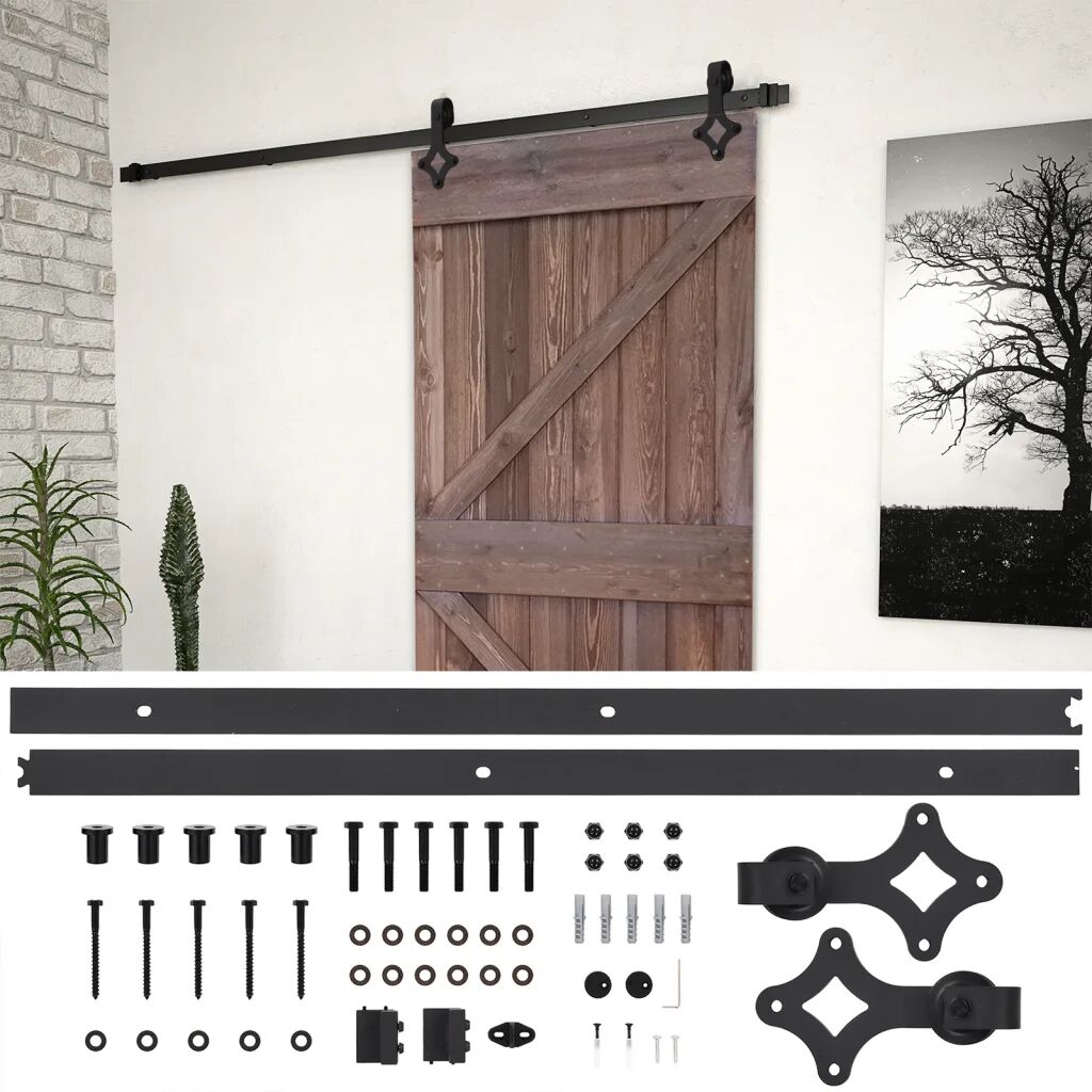 vidaXL Porte coulissante avec kit de quincaillerie 90x210cm Pin massif