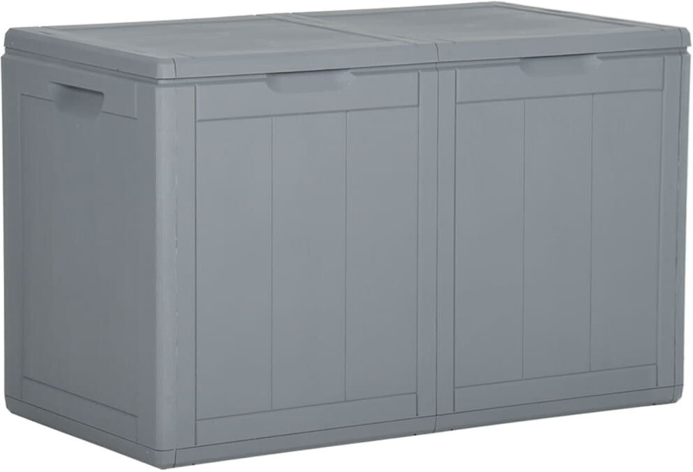 vidaXL Boîte de rangement de jardin 180 L Gris PP