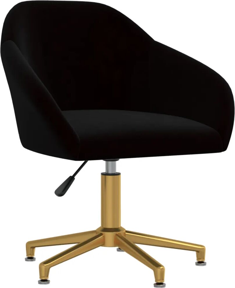 vidaXL Chaise pivotante de bureau Noir Velours