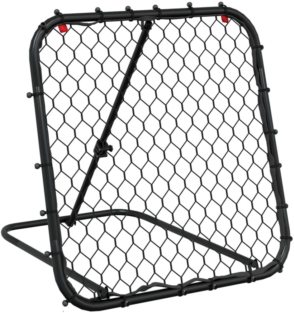 vidaXL Filet de rebond de football réglable noir 84x73x60-80 cm acier