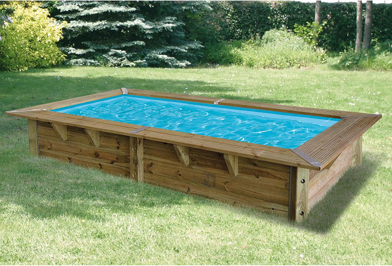 Ubbink Piscine bois Azura 3,50 x 2,00 x h0,71m Coloris du liner - Bleu