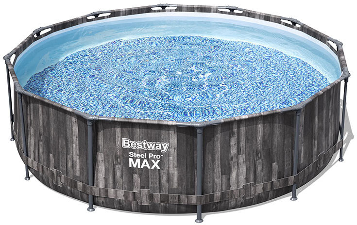 Bestway Piscine Bestway Ronde Steel Pro Max Decor Bois 3,66 x h1,00m