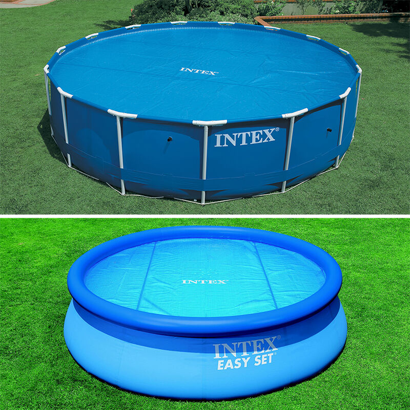 Intex Bâche à bulles pour piscine Intex ronde Modèle - Piscine diamètre 4,27m gris renforcé