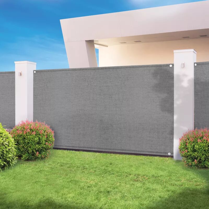 IDMarket Brise vue haute densité 1,5 x 10 M gris clair 300 gr/m² qualité PRO