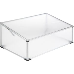 tectake Frühbeet aus Aluminium mit arretierbarem Dach - 102 x 61 x 41 / 31 cm