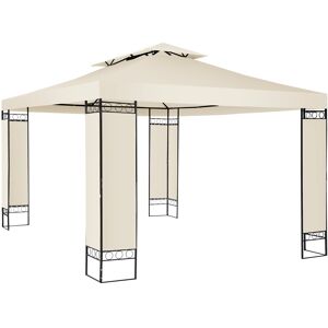 tectake Gartenpavillon Leyla 3,9x2,9m - creme