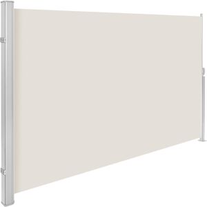 tectake Aluminium Seitenmarkise ausziehbar mit Aufrollmechanismus - 160 x 300 cm, beige