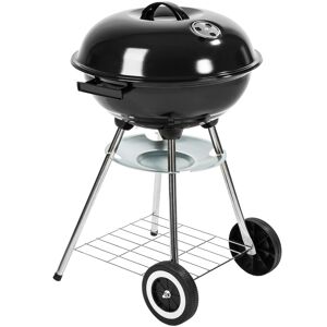 tectake Kugelgrill mit Rollen Ø 41,5cm - schwarz