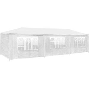 tectake Pavillon Elasa 9x3m mit 8 Seitenteilen - weiss