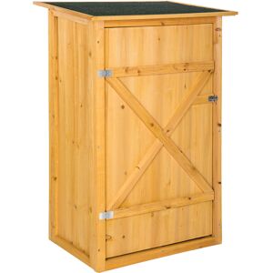 tectake Gartenschrank mit Flachdach - braun