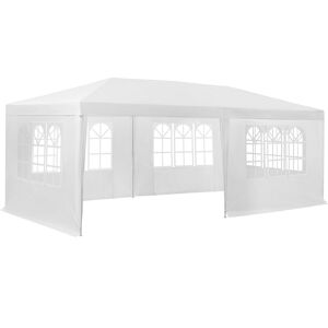 tectake Pavillon Vivara 6x3m mit 5 Seitenteilen - weiss