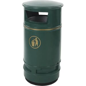 kaiserkraft Outdoor-Abfallsammler, Volumen 90 l, HxØ 990 x 485 mm, grün