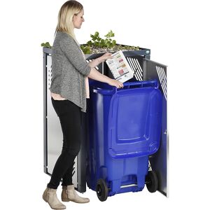 VAR Mülltonnenbox mit Pflanzdeckel, abschließbar, Grundelement, beschichtet