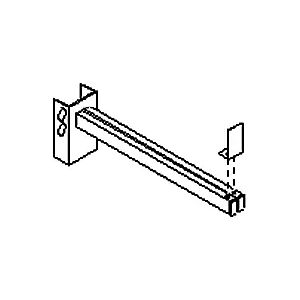 eurokraft pro Kragarm für Langgut- und Fachbodenlagerung, Bauart leicht, Nutztiefe 400 mm, grau