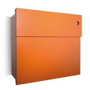 Absolut/ Radius Briefkasten Letterman IV, rote Klingel, orange