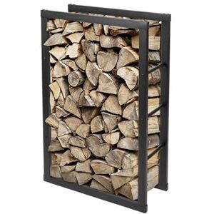 VOSS.garden Brennholzregal Stahl, Kaminholzregal, Feuerholzregal 60x25x100cm, schwarz