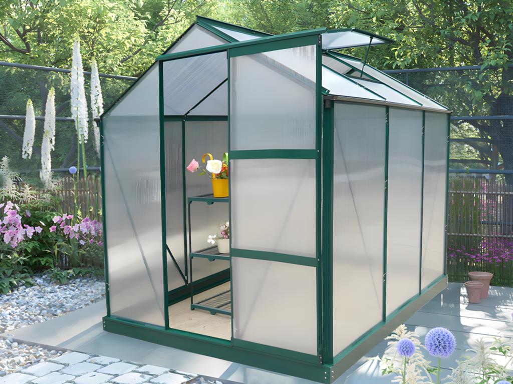 Vente-unique.ch Garten Gewächshaus Aluminium GIARDINA - 3,4m²