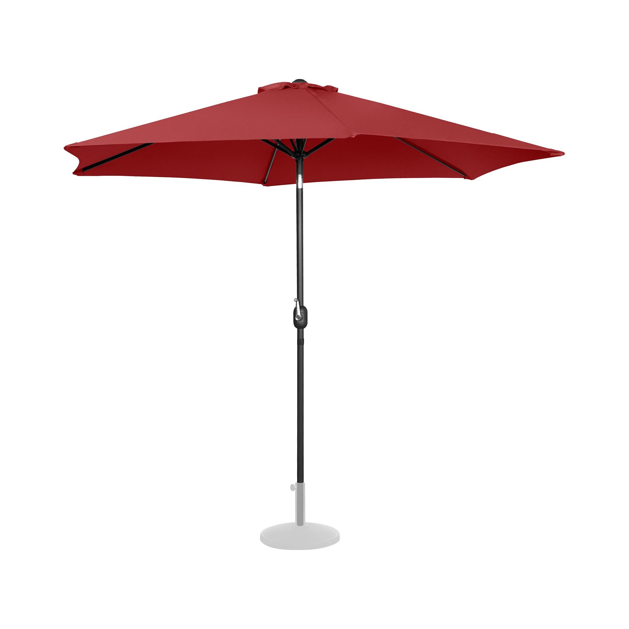 Uniprodo Velký slunečník - vínový - šestihranný - Ø 300 cm - s náklonem UNI_UMBRELLA_TR300BO