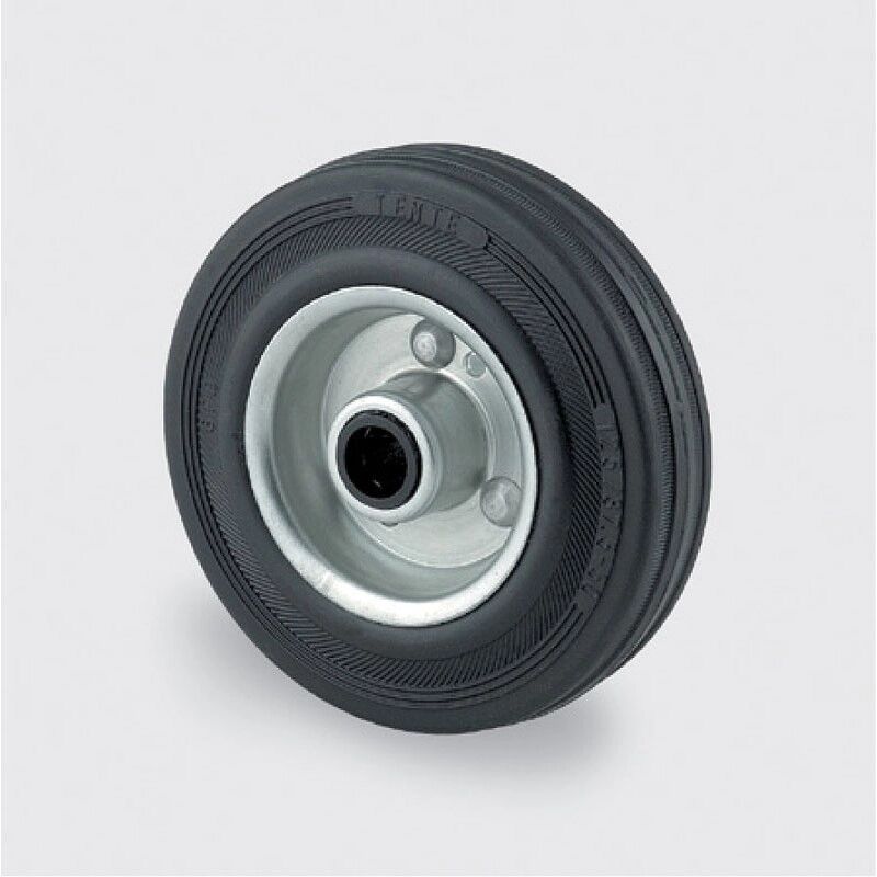 TENTE Samostatné kolo, kovový disk, černá guma, 125 mm