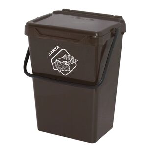 ArtPlast Plastik Mülleimer für mülltrennung, 35 l, braun