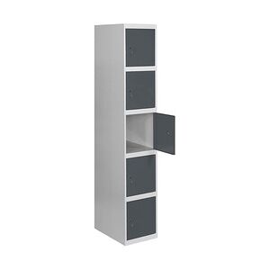 SimonRack Metallschrank 5 Türen GRUNDMODUL Zerlegt GRAU/ANTHRACITE 1800x400x500 mm (Höhe x Länge x Breite)