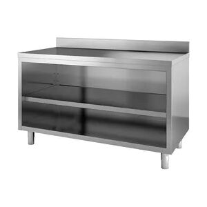 Inox E Inox GastroHero Arbeitsschrank ECO 18x6 offen mit Aufkantung