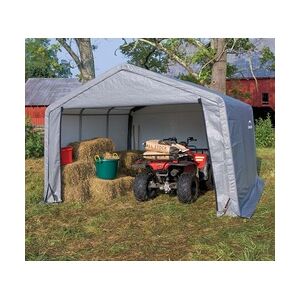 ShelterLogic Folien Weidezelt Zeltgarage   Grau   370x370x260 cm