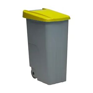 DENOX Abfallbehälter Recycle geschlossen 85 Liter. Farbe Gelb.