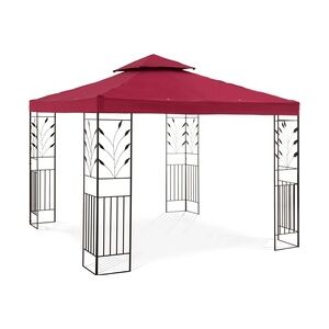 Uniprodo Gartenpavillon - 3 x 3 m - 180 g/m2 - weinrot