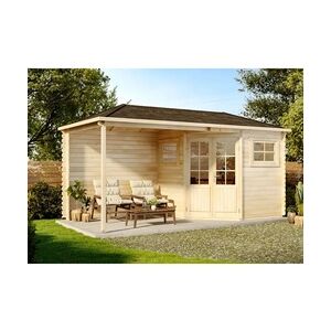 Alpholz Holz 5-Eck Gartenhaus Franz-28   Natur   275x525x257 cm