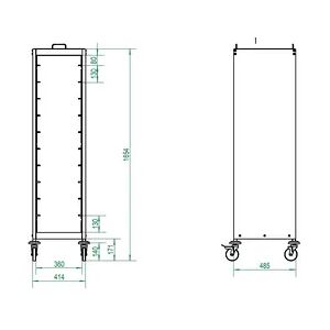 GD Asian GastroHero Tablettwagen ECO 10 geschlossen 350 x 450