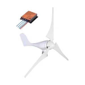 VEVOR Windturbinengenerator 400 W Windgenerator, 12 V Elektrisch MPPT Controller, 12 m / s Windkraftanlage mit 3 Blatt Laderegler Windkraftgenerator, Windkraftturbinengenerator für Stromergänzung