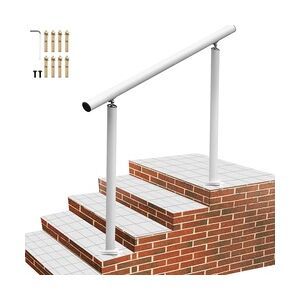 Vevor Aluminium Treppengeländer außen Geländer 4Fuß weiß Hauseingangsgeländer Handlauf