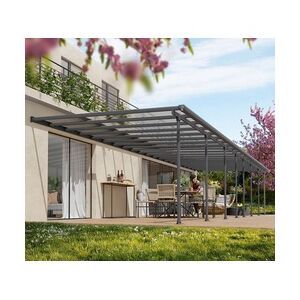 Palram - Canopia Aluminium Terrassenüberdachung Feria   Anthrazit   387x1457x305 cm