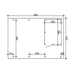 SKANHOLZ SKAN HOLZ Carport Emsland 613 x 846 cm mit EPDM-Dach mit Abstellraum