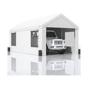 VEVOR Carport-Überdachung, Auto-Überdachung, 10 x 20 Fuß, 8 Beine, Seitenwände und Fenster, Weiß