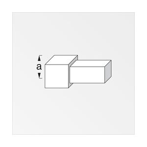 alfer Quadrat-Fliesenecke Aluminium eloxiert silber