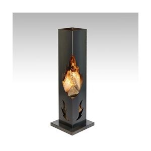 Wilk Feuersäule FLAMME in einem außergewöhnlichem Design, unbehandelter Stahl mit Materialstärke von 1,5mm, Gestell 2,0mm