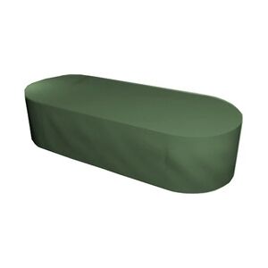 Planesium Abdeckplane für Gartentisch Oval Olivgrün Ø 140cm x 90cm x 70cm Hülle Abdeckung Schutzhülle Haube