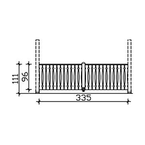 SKANHOLZ SKAN HOLZ Brüstung Balkonschalung 335 x 96 cm, Fichte, lasiert in Weiß