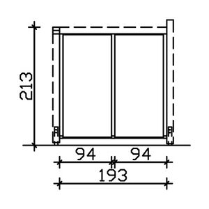 SKANHOLZ SKAN HOLZ Seitenwand m. Polycarbonatplatten 193 x 200 cm Fichte