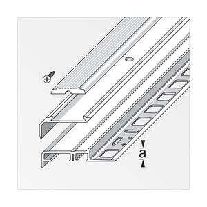 alfer Komplett-Set 1 m, 8 mm Aluminium eloxiert silber, schwarz