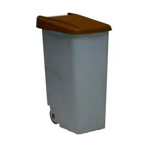 DENOX Abfallbehälter Recycle geschlossen 85 Liter. Farbe Braun.